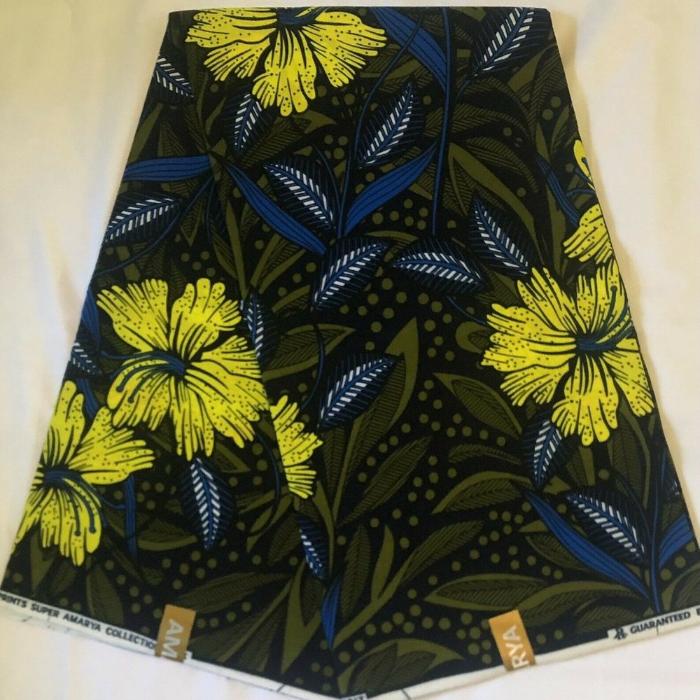 African Print Fabric|100% Wax Cotton Fabric|Floral